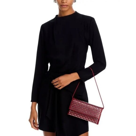 LOEFFLER RANDALL Charlee studded leather small shouder bag - WINE (Defective) - Picture 2 of 11